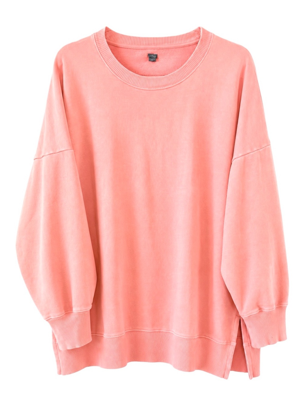 Aerie Coral Oversized Crew Neck Sweatshirt Size XL